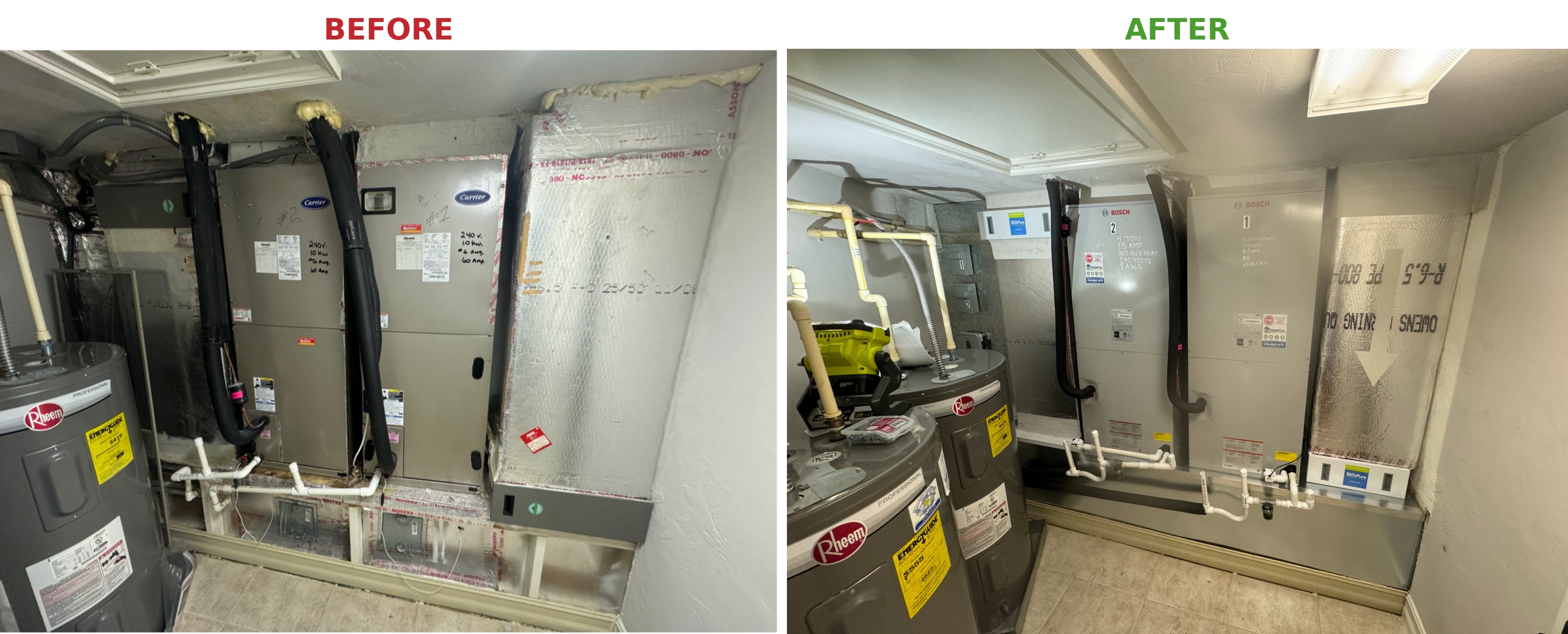 Before and After HVAC Installation Fort Myers