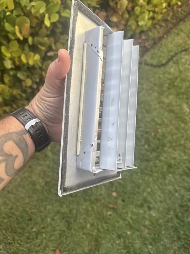 Clean air filter installed after professional duct cleaning